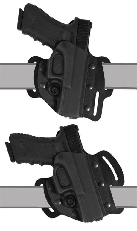 Outside Polymer and Leather Pancake Holster Glock 17/22