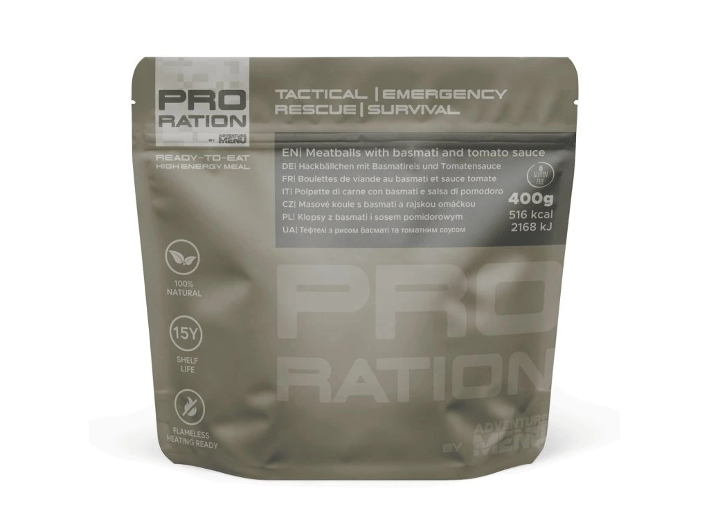 Pro-Ration Main Meal - Ready-To-Eat - Meatballs with basmati and tomato sauce Pro-Ration Main Meal - Ready-To-Eat - Meatballs with basmati and tomato sauce