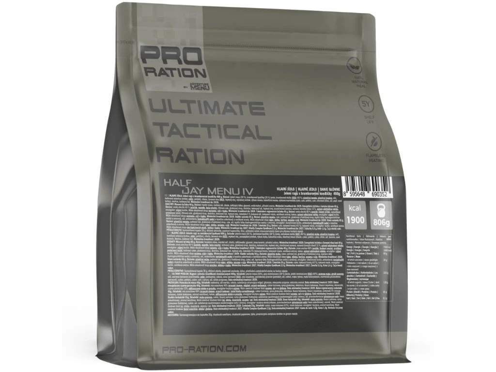 Pro-Ration Ultimate Tactical Rations HALF DAY - Menu IV Pro-Ration Ultimate Tactical Rations HALF DAY - Menu IV